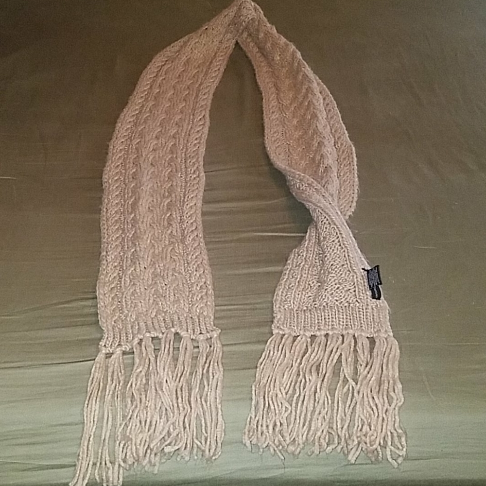 Knitted Beige / Tan NEW YORK & COMPANY Scarf